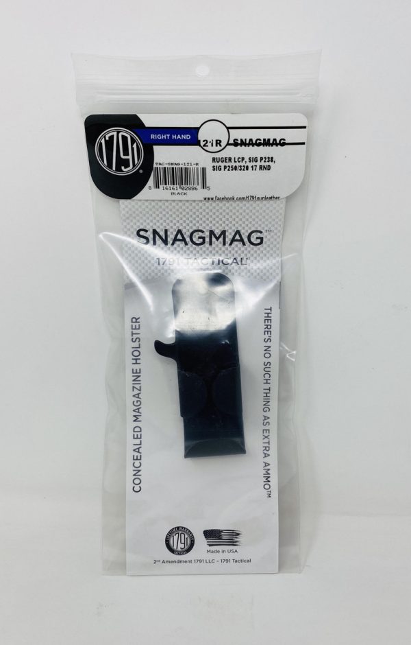 1791 GunLeather Right Hand Snag Mag 121R 1791TACSNAG121R Black