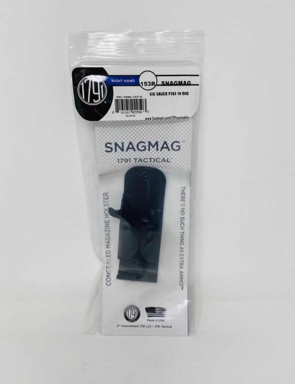 1791 GunLeather Right Hand 153R Snagmag Sig Sauer P365 10 Rounder 1791TACSNAG153R Black
