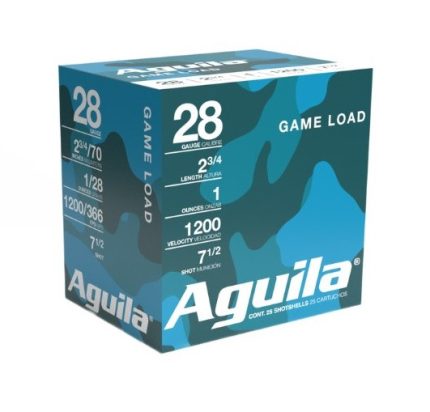 Aguila 28 Gauge Ammunition 1CHB2837CASE 7-1/2 Shot 2-3/4" 3/4 oz CASE 500 Rounds