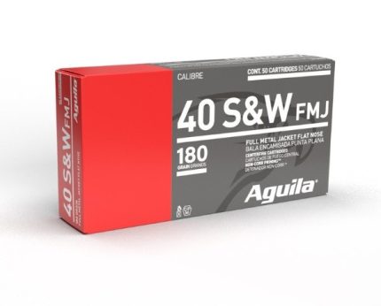 Aguila 40 S&W Ammunition 1E402110 180 Grain Full Metal Jacket CASE 1000 Rounds