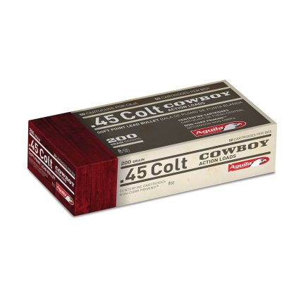 Aguila 45 Long Colt Ammunition Cowboy Action 1E454319 200 Grain Lead Flat Nose CASE 500 rounds