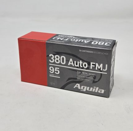 Aguila 380 Auto Ammunition 1E802380 95 Grain Full Metal Jacket 50 Rounds