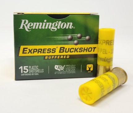 Remington 20 Gauge Ammunition Express Buckshot Buffered 20B315B 2-3/4" #3 Buck 20 Pellet 1220fps 15 Rounds