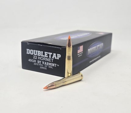 Double Tap 22 Hornet Ammunition 22H40V 40 Grain Varmint 20 Rounds