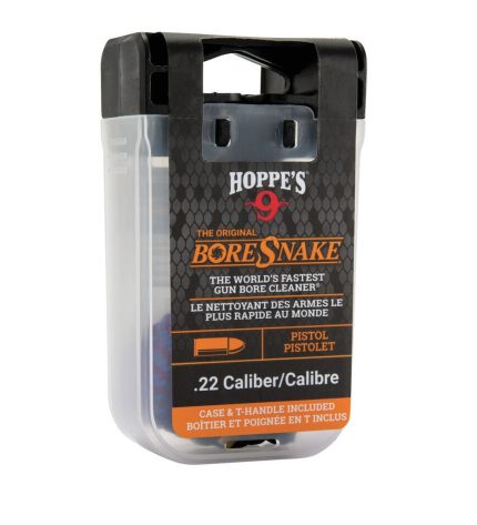 Hoppes Pistol Cleaning BoreSnake For 9mm, .357, .380 & .38 24002D With Case and T-Handle