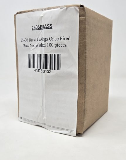 25-06 Brass Casings Once Fired Raw Not Washed 100 Pieces
