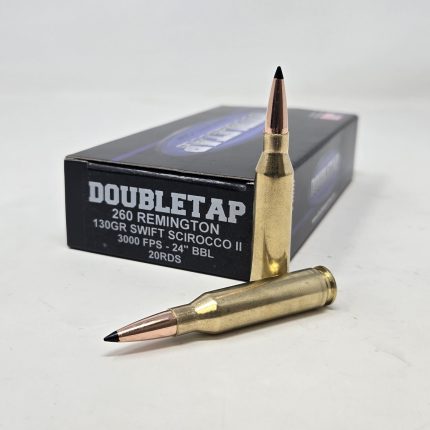DoubleTap 260 Rem Ammunition Swift Scirocco II 260R130SS 130 Grain Ballistic Tip 20 Rounds