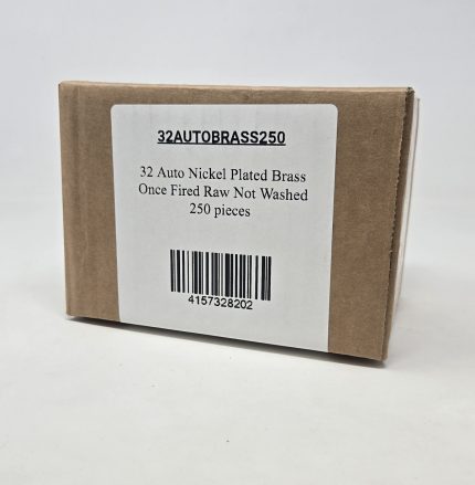 32 Auto Nickel Plated Brass Once Fired Raw Not Washed 250 Pieces