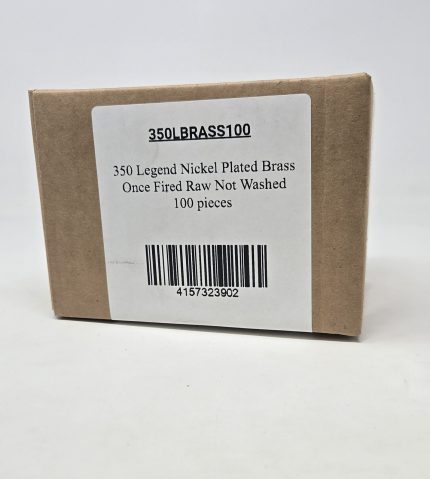 350 Legend Nickel Plated Brass Once Fired Raw Not Washed 100 Pieces