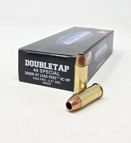 DoubleTap 44 Special Ammunition Lead Free 44S200X 200 Grain Solid Copper Hollow Point 20 Rounds