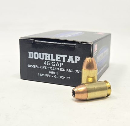 DoubleTap 45 GAP Ammunition Controlled Expansion 45G185CE 185 Grain Jacketed Hollow Point 20 Rounds