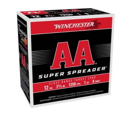 Winchester 12 Gauge Ammunition Super Spreader AASL128CASE 2-3/4" #8 Shot 1oz 1250fps CASE 250 Rounds