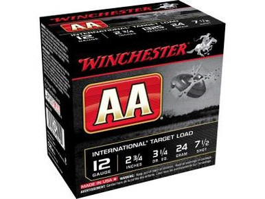 Winchester 12 Gauge Ammunition International Target Load AANL127BOX 2-3/4" 7/8oz #7-1/2 Shot 1325fps 25 Rounds