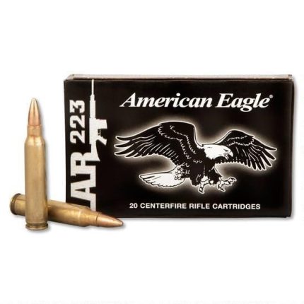 Federal 223 Rem Ammunition American Eagle AE223K 55 Grain Full Metal Jacket CASE 500 rounds