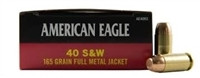 Federal 40 S&W American Eagle 165 Grain Full Metal Jacket AE40R3 CASE 1000 rounds