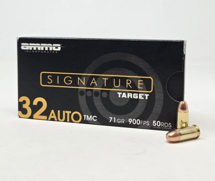 Ammo Inc 32 Auto Ammunition Signature Target AI32071TMC-A50 71 Grain Total Metal Coating 50 Rounds