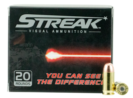 Ammo Inc. 380 Auto Ammunition STREAK 380100TMC-STRK 100 Grain Tracer Full Metal Jacket 20 Rounds