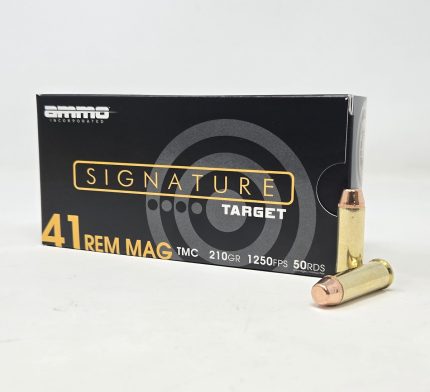 Ammo Inc 41 Rem Mag Ammunition Signature Target AI41RM210TMCA50 210 Grain Total Metal Coating 50 Rounds