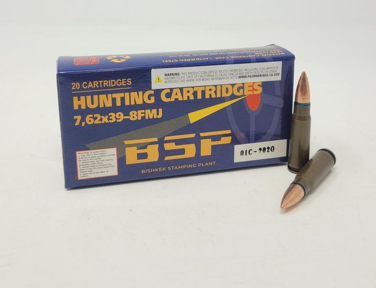 BSP 7.62x39mm Ammunition AM3389 Lacquered Steel Case 122 Grain Full Metal Jacket CASE 800 Rounds