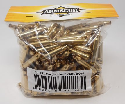 Armscor 223 Brass New Unprimed ARM223BRASS 200 Pieces