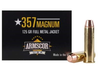 Armscor 357 Magnum Ammunition 125 Grain Full Metal Jacket 50 rounds
