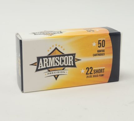 Armscor 22 Short Ammunition 50415 29 Grain Solid Point BRICK 500 Rounds