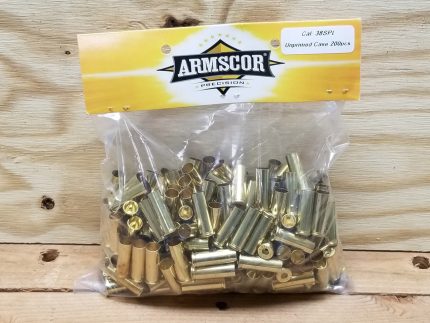 Armscor 38 Special New Reloading  Brass 52087 Brass 200 Pieces