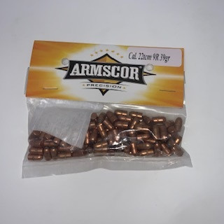 Armscor 22TCM-9R Reloading Bullets 52243 39 Grain Jacketed Hollow Point 100 Pieces