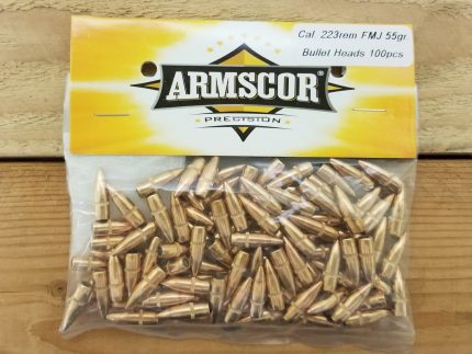 Armscor 223 Rem/.224 Reloading Bullets 52349 55 Grain Full Metal Jacket 100 Pieces