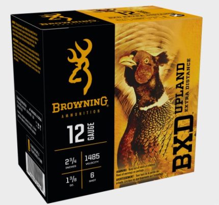 Browning 12 Gauge Ammunition BXD Upland Extra Distance B193511226 2-3/4" #6 Shot 1-3/8oz 1485fps 25 Rounds