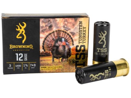Browning 12 Gauge Ammunition TSS Tungsten Turkey B193921230 3" #7&9 Shot 1-3/4oz 1200fps 5 Rounds