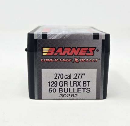 Barnes 270 Cal (.277 Dia) Reloading Bullets Copper LRX B30262 129 Grain Boat Tail Ballistic Tip 50 Pieces