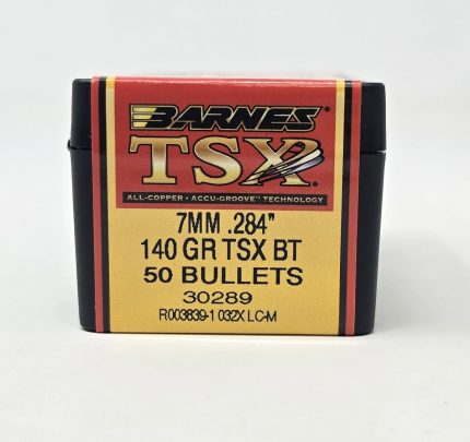 Barnes 7mm (.284 Dia) Reloading Bullets Copper TSX B30289 140 Grain Boat Tail Hollow Point 50 Pieces