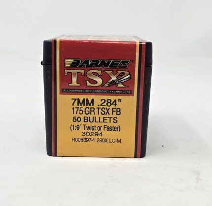 Barnes 7mm (.284 Dia) Reloading Bullets Copper TSX B30294 175 Grain Flat Base Hollow Point 50 Pieces