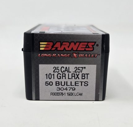 Barnes 25 Cal (.257 Dia) Reloading Bullets Copper LRX B30479 101 Grain Boat Tail Ballistic Tip 50 Pieces