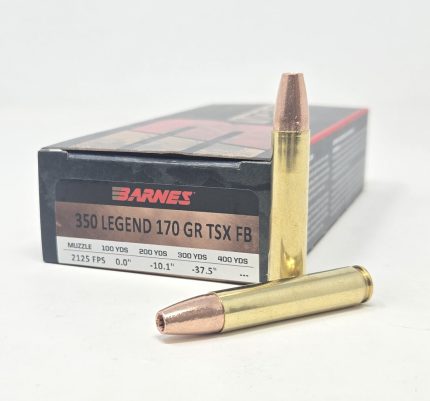 Barnes 350 Legend Ammunition Vor-TX Copper B32086 170 Grain TSX FN Hollow Point 20 Rounds