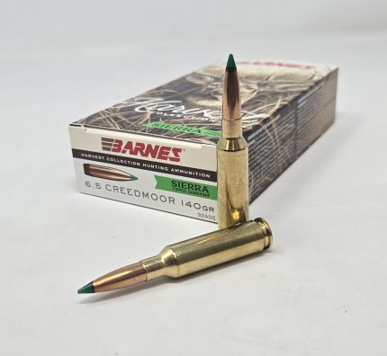 Barnes 6.5mm Creedmoor Ammunition Harvest Collection BB32400 140 Grain Sierra Tipped Gameking 20 Rounds
