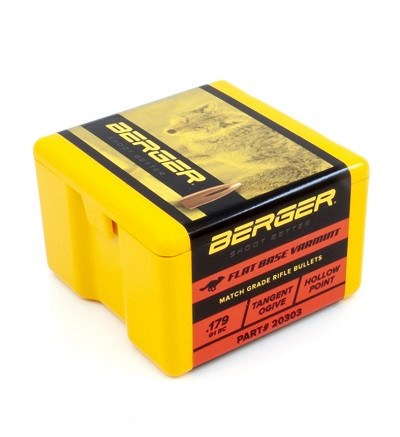 Berger 20 Cal (.204 Dia) Reloading Bullets 35 Grain FB Varmint 100 Pieces