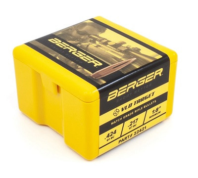 Berger 22 Cal (.244 Dia) Reloading Bullets 75 Grain VLD Target 100 Pieces