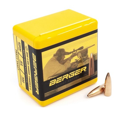 Berger 6mm (.243 Dia) Reloading Bullets 64 Grain BR Column Target 100 Pieces