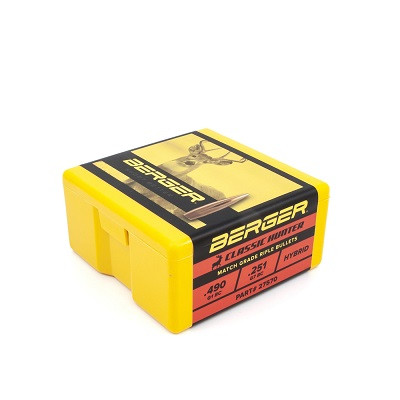Berger 270 Cal (.277 Dia) Reloading Bullets 130 Grain Classic Hunter 100 Pieces