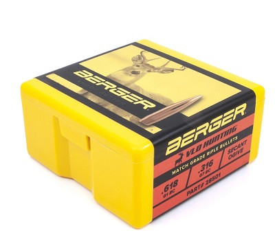 Berger 7mm (.284 Dia) Reloading Bullets 168 Grain VLD Hunting 100 Pieces