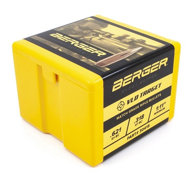 Berger 30 Cal (.308 Dia) Reloading Bullets 210 Grain VLD Target 100 Pieces