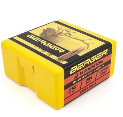 Berger 30 Cal (.308 Dia) Reloading Bullets 185 Grain VLD Hunting 100 Pieces
