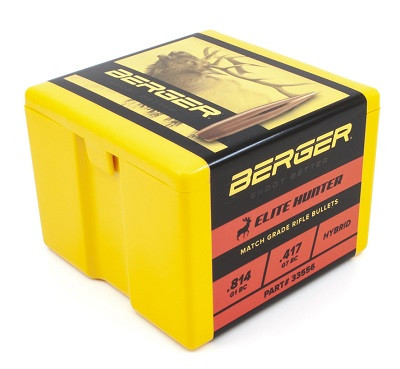 Berger 338 Cal (.338 Dia) Reloading Bullets 300 Grain Elite Hunter 100 Pieces