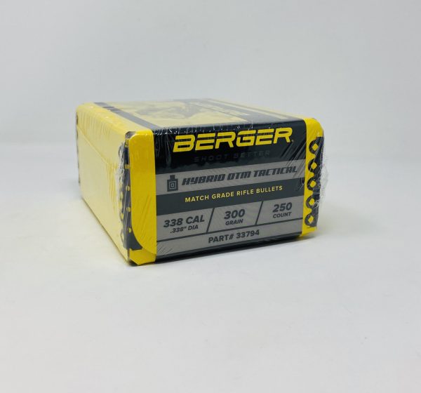 Berger Hybrid OTM Tactical Match Grade Rifle Bullets 338 Cal 300 Grain 250 Pieces