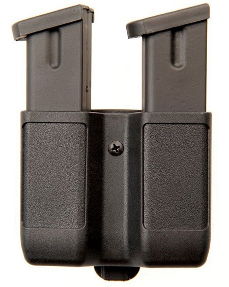 Blackhawk Double Mag Case Single Row Mt Finish 410510PBK 9mm/10mm/40cal/45cal