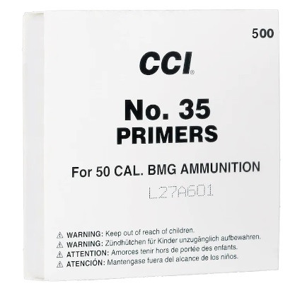 CCI Primers No. 35 50 Cal Rifle 0320 BOX 100 Count