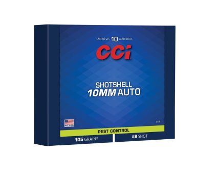 CCI 10mm Auto Ammunition Shotshell CCI3710 105 Grain #9 Shot 10 Rounds