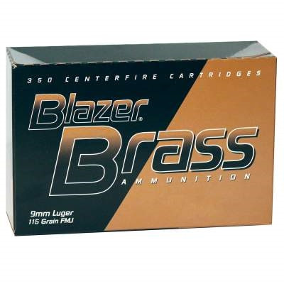 CCI 9mm Blazer Brass CCI52001 115 gr FMJ 350 rounds